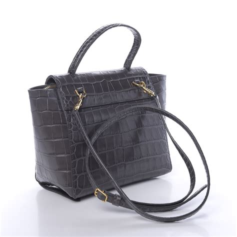 Women's Nano Belt bag in Crocodile Embossed Calfskin